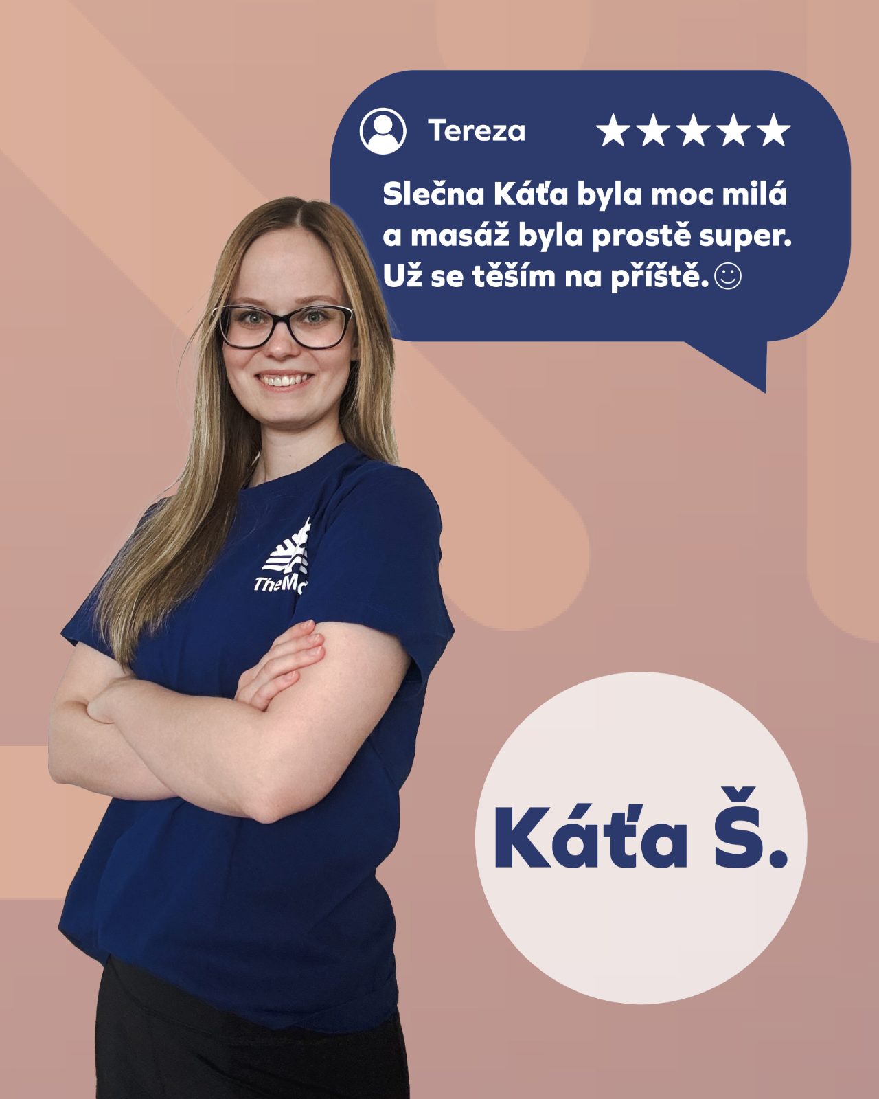 Instagram post introducing therapist Káťa Š.